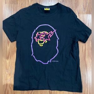 Bape Neon Graphic Tee Size Large